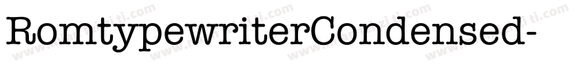 RomtypewriterCondensed字体转换