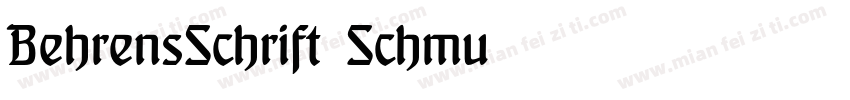 BehrensSchrift-Schmu字体转换