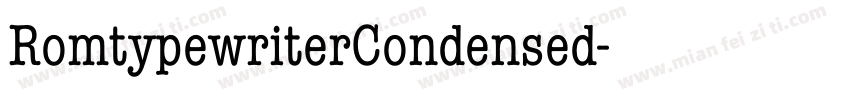 RomtypewriterCondensed字体转换