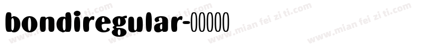 bondiregular字体转换