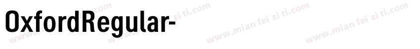 OxfordRegular字体转换