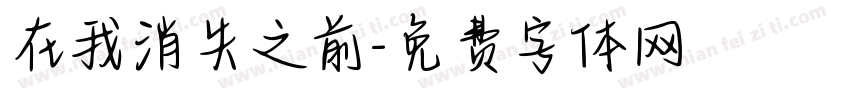 在我消失之前字体转换