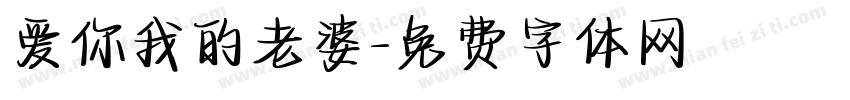 爱你我的老婆字体转换