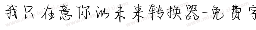 我只在意你的未来转换器字体转换