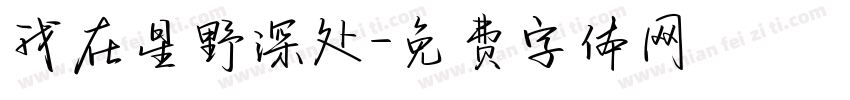 我在星野深处字体转换