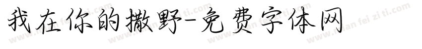 我在你的撒野字体转换