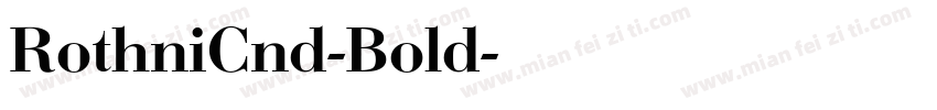 RothniCnd-Bold字体转换