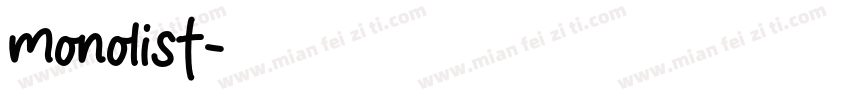 monolist字体转换