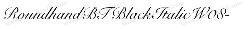 RoundhandBTBlackItalicW08字体转换