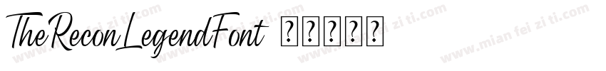 TheReconLegendFont字体转换