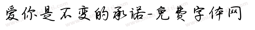 爱你是不变的承诺字体转换