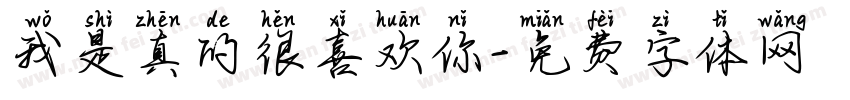 我是真的很喜欢你字体转换