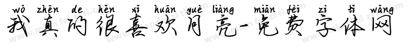 我真的很喜欢月亮字体转换