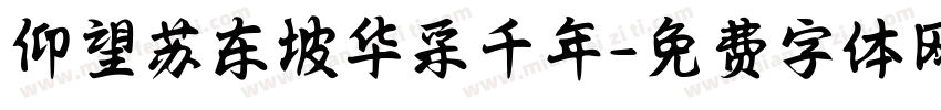 仰望苏东坡华采千年字体转换
