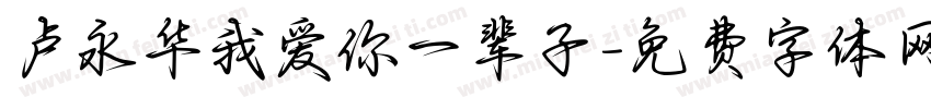 卢永华我爱你一辈子字体转换