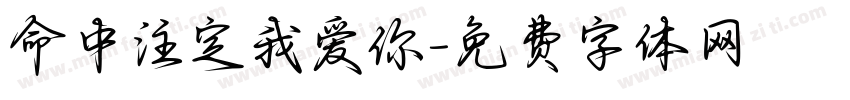 命中注定我爱你字体转换