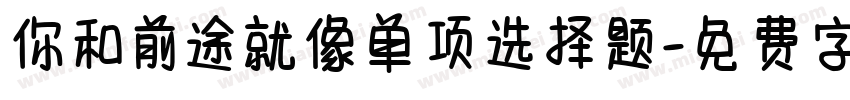 你和前途就像单项选择题字体转换
