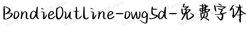 BondieOutline-owg5d字体转换