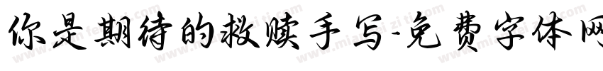 你是期待的救赎手写字体转换