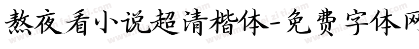 熬夜看小说超清楷体字体转换