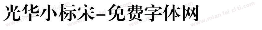 光华小标宋字体转换