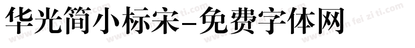 华光简小标宋字体转换