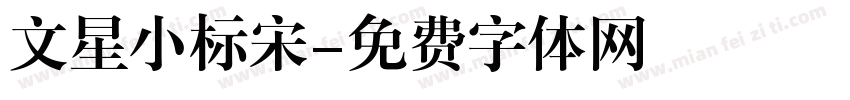 文星小标宋字体转换