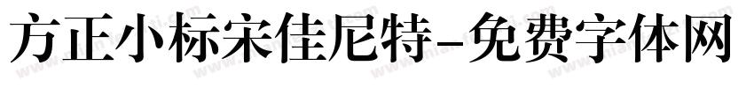 方正小标宋佳尼特字体转换