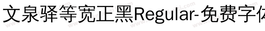 文泉驿等宽正黑Regular字体转换