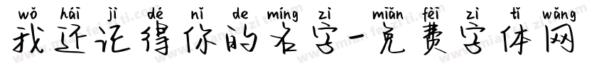 我还记得你的名字字体转换