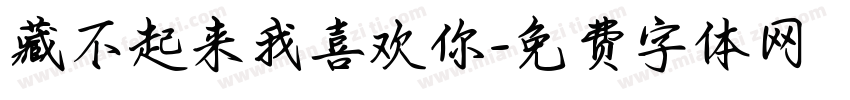 藏不起来我喜欢你字体转换