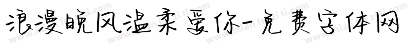 浪漫晚风温柔爱你字体转换