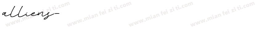 alliens字体转换