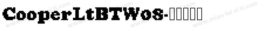 CooperLtBTW08字体转换