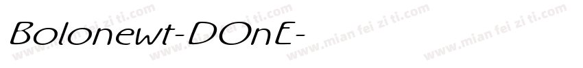 Bolonewt-DOnE字体转换