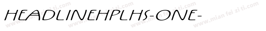 HEADLINEHPLHS-ONE字体转换