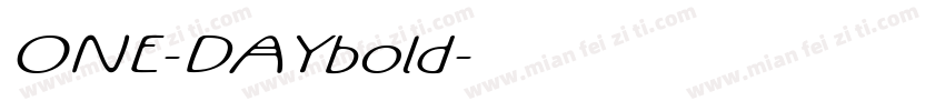 ONE-DAYbold字体转换