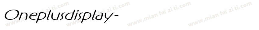 Oneplusdisplay字体转换