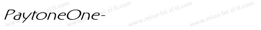 PaytoneOne字体转换