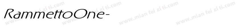 RammettoOne字体转换