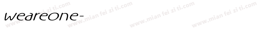 weareone字体转换