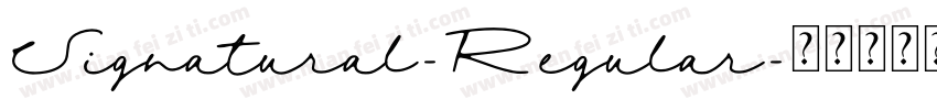 Signatural-Regular字体转换