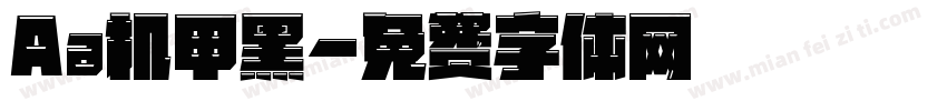 Aa机甲黑字体转换