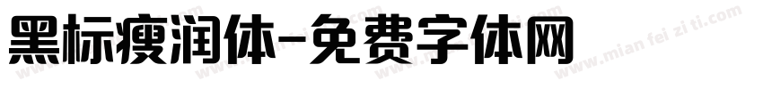 黑标瘦润体字体转换