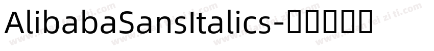 AlibabaSansItalics字体转换