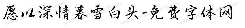 愿以深情暮雪白头字体转换