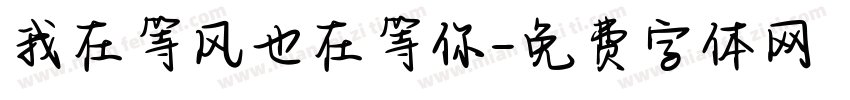 我在等风也在等你字体转换