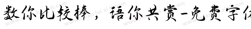 数你比较棒，语你共赏字体转换
