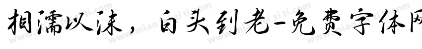相濡以沫，白头到老字体转换