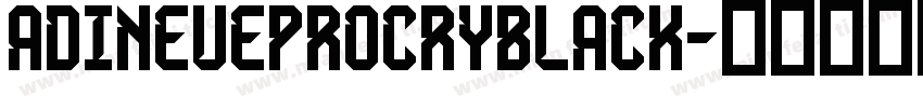 adineueprocryblack字体转换